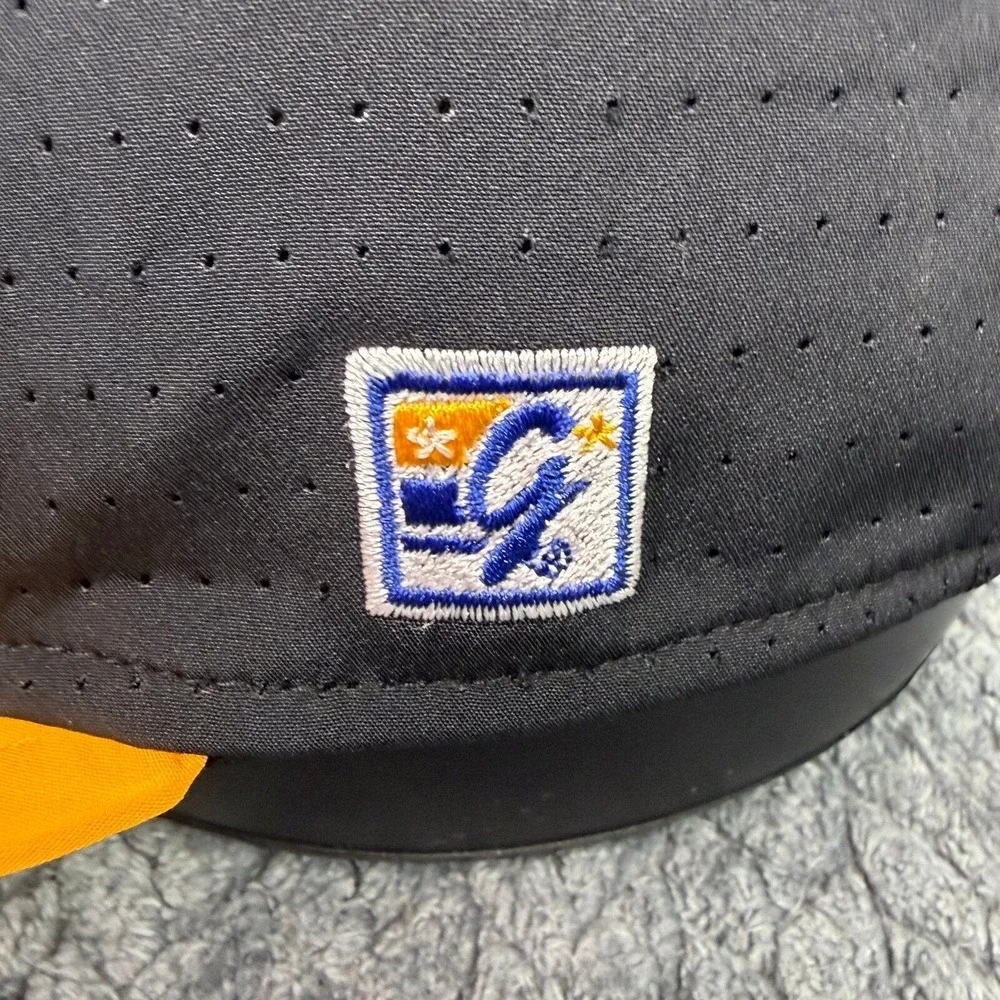 The Game Pro Texas Eagle Baseball Hat Black Yellow GP521 Mens Medium